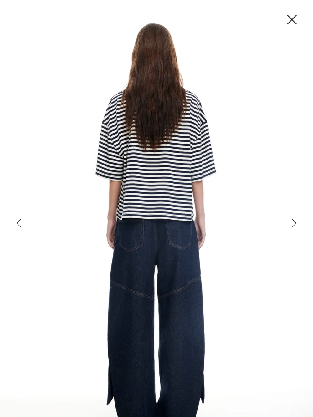Lioness Navy and White Long Sleeve Striped Tee - Picture 6 of 6